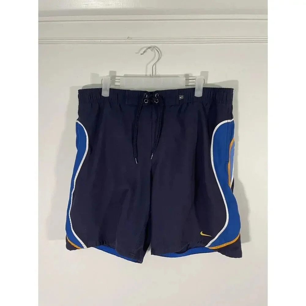Nike Board Shorts Swim Trunks Mesh Lined Blue Men's Size Medium